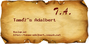 Tamás Adalbert névjegykártya